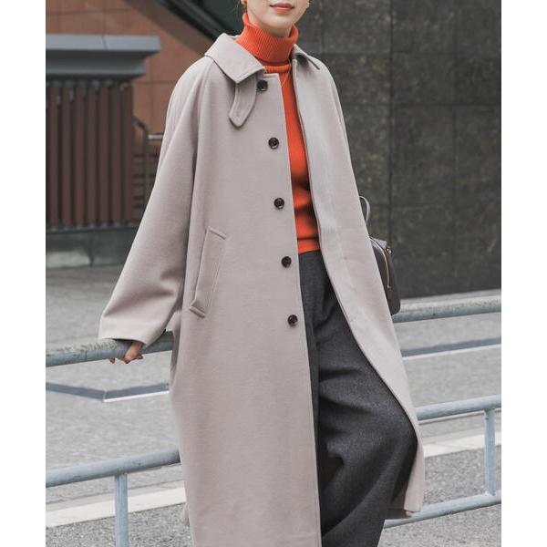 ステンカラーコート コート ウール100バルマカーンコート｜冬服/暖かい/ウール100%/通勤服/セ...