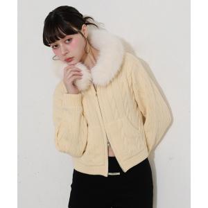 パーカー 「日本限定」FUR HOODIE KNIT / ファーフーディニット レディース