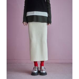 OMMO（オーエムエムオー） ワンピース TENT LINE BLOCKING KNIT OP