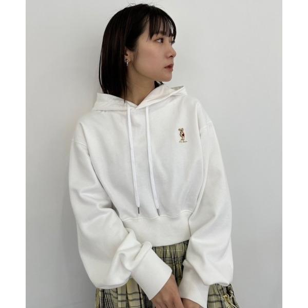 「LILY BROWN」 プルオーバーパーカー FREE ホワイト レディース
