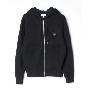 「Maison Kitsune」 ジップアップパーカー X-SMALL ブラック メンズ