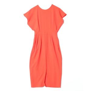 「asos」 半袖ワンピース 36 レッド レディース
