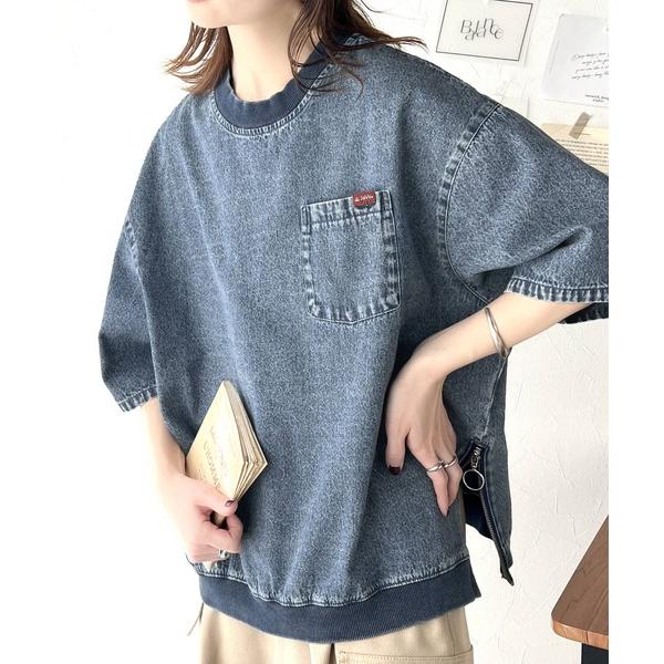 「Java」 半袖ブラウス MEDIUM ブルー レディース