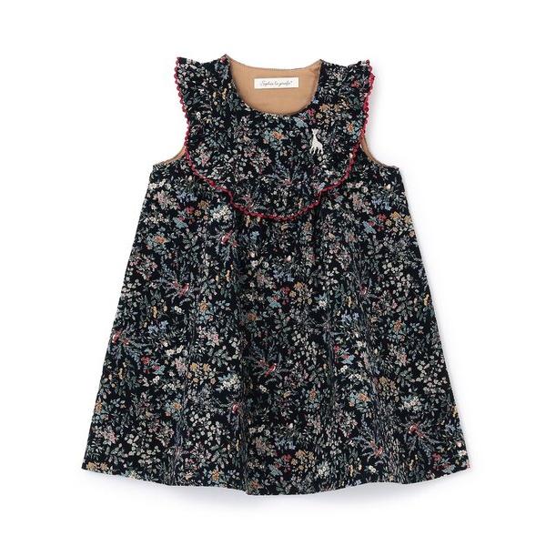 ジャンパースカート 花柄ジャンパースカート「日本製」 キッズ 子供服 女の子