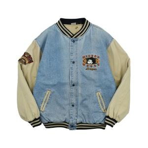 スタジャン 「USED」90's Disney “MICKEY MOUSE LEAGUE” デニム アワードジャケット メンズ レディース