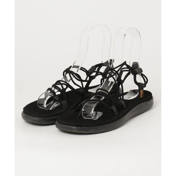 「Teva」 フラットサンダル W8 ブラック レディース