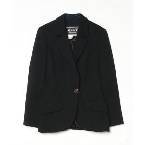 「VERSACE」 テーラードジャケット 40 ブラック レディース