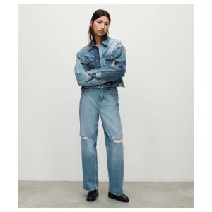 「ALLSAINTS」 デニムパンツ 28 インディゴブルー レディース