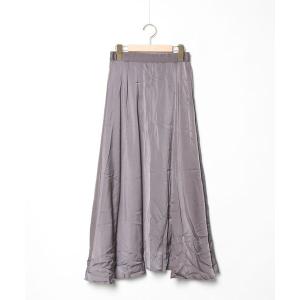 「GLOBAL WORK」 フレアスカート M グレー レディース