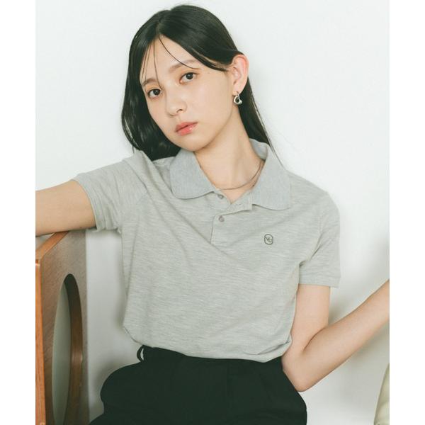 「VANNIE U」 半袖ポロシャツ FREE ライトグレー レディース