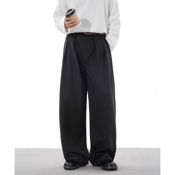 スラックス ダブルタックワイドスラックス メンズ レディース