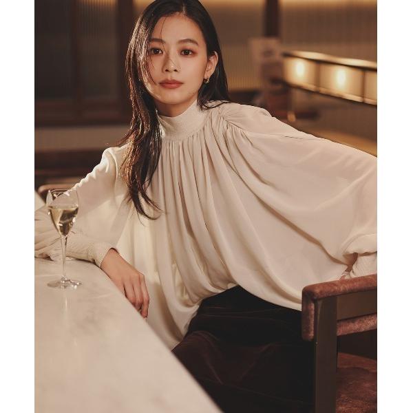 ブラウス シャツ ジョーゼットフレアブラウス レディース