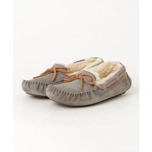 「UGG」 モカシンシューズ 22cm グレー レディース