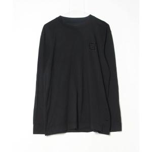 「FENDI」 ワンポイント長袖Tシャツ M ブラック メンズ