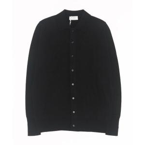 「JOHN SMEDLEY」 ニットカーディガン L ブラック メンズ