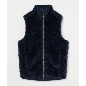 「three dots」 ベスト SMALL ネイビー レディース