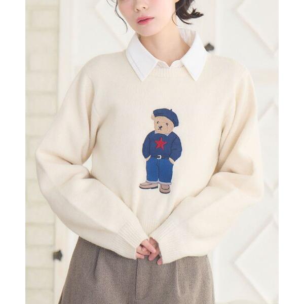 ニット セーター ベアモチーフNTPO レディース