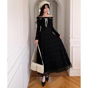 ROYAL PARTY（ロイヤルパーティー） ワンピース ウエストレースドット