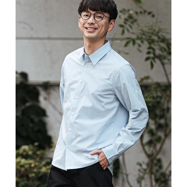 シャツ ms6340- CALLテープ長袖シャツ-シアサッカー(261-1211-01) メンズ