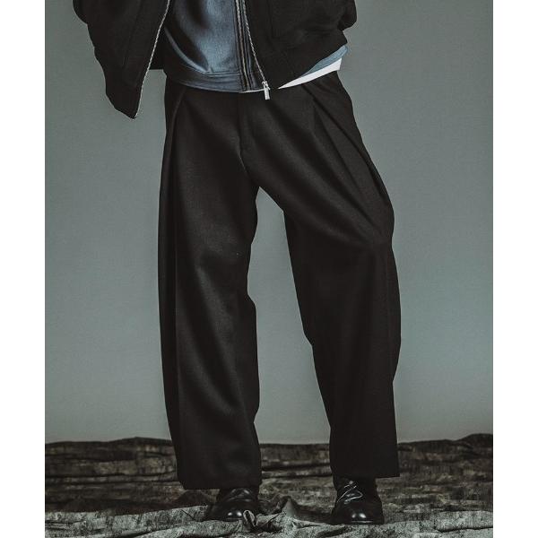 パンツ mp14457-クロスタックワイドトラウザーズ パンツ(457006-390P) メンズ