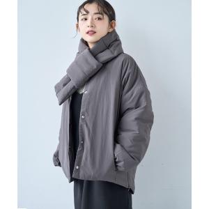 ダウンコート ダウンジャケット マフラー付き ノーカラー 中綿ジャケット 「585134」 レディース