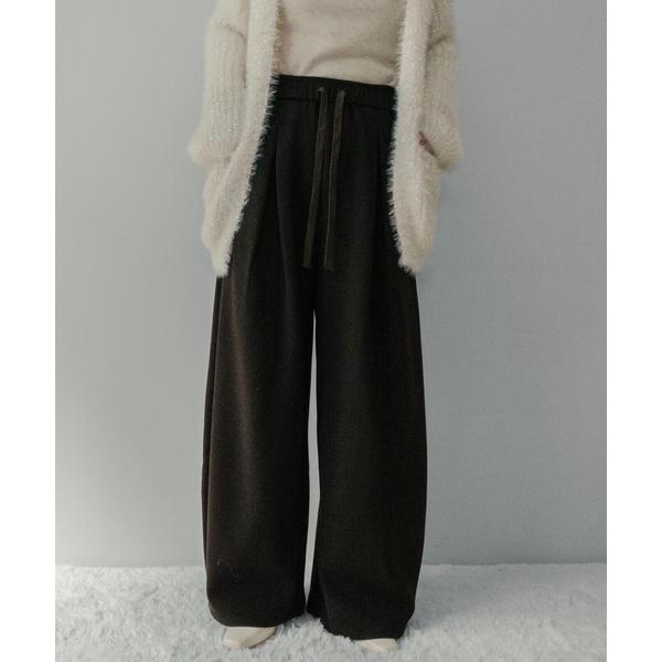 スウェットパンツ ジャージ 「on:nue」「着用動画あり！」 ウエストタック裏起毛ワイドスウェット...