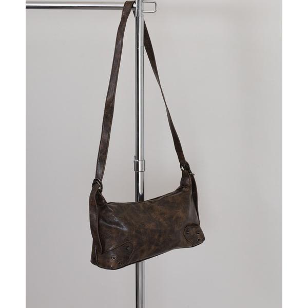 ショルダーバッグ バッグ ヴィンテージ風フェイクレザー　ショルダーバッグ レディース