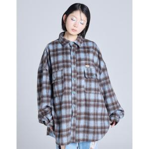 ブラウス シャツ 「Little Sunny Bite」check jacket レディース メンズ