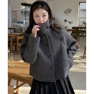 コート チェスターコート シングルブレストショートコート レディース