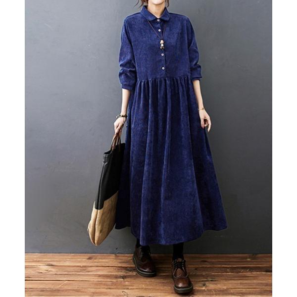 シャツワンピース ギャザーウエストシャツワンピース