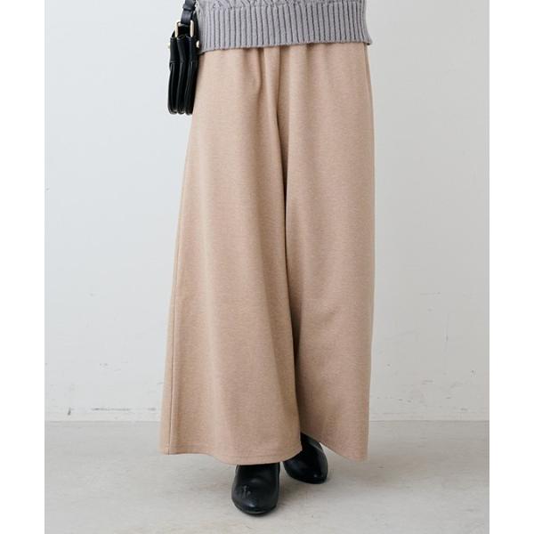 パンツ ＩＥＤＩＴ　美ノビ　ジャージーコーデュロイ風素材のギャザースカンツ レディース