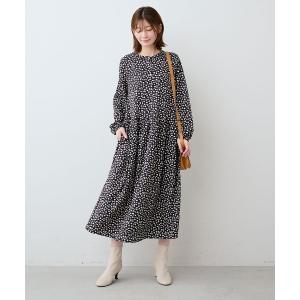 ワンピース ＩＥＤＩＴ　ヨーロッパテキスタイル柄からセレクトしたおとなが絵になる柄ワンピース「ブラック」