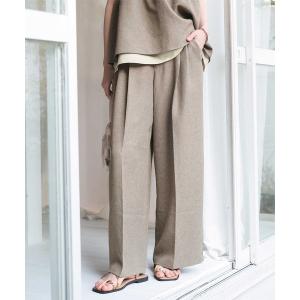 パンツ リネンライクワイドパンツ レディース