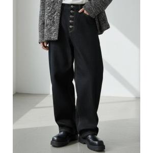 ジーンズ A'GEM/9 × .kom 「A'gem/エージェム」スタッズデニムパンツ メンズ レディース