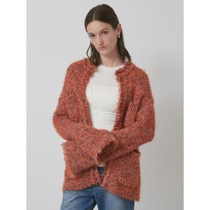 「styling/」 ニットカーディガン F オレンジ レディース