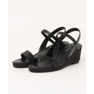 「JILL STUART」 ヒールサンダル 22.5cm ブラック レディース
