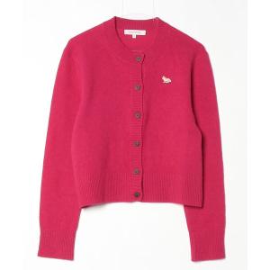 「Maison Kitsune」 ニットカーディガン M フューシャピンク レディース
