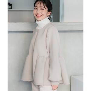 「coca（coca）」 ブルゾン L グレイッシュベージュ レディース