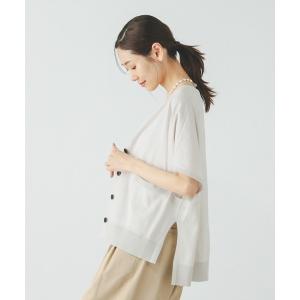 「GLOBAL WORK」 ニットカーディガン MEDIUM グレイッシュベージュ レディース