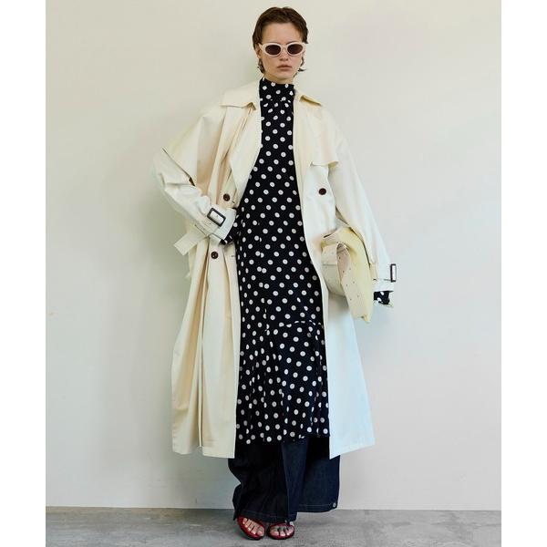 トレンチコート コート Drape Scarf Long Trench Coat/ドレープスカーフロ...