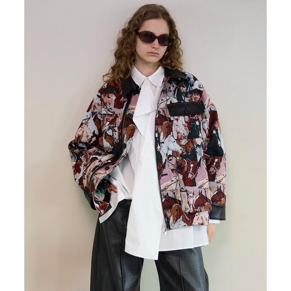ブルゾン アウター Horse Jacquard Utility Jacket/ホースジャガードユー...