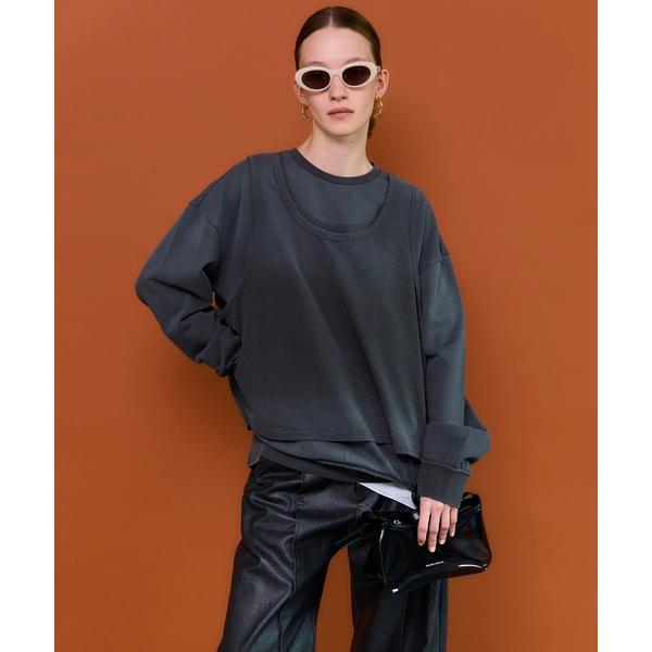 トレーナー スウェット Layered Jersey Sweat Top/レイヤード天竺スウェットト...