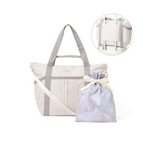 トートバッグ モダンパレット トラベルバッグ  ベージュ×グレー 撥水加工 旅行 トラベル 拡張 軽量 レディース