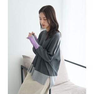 ニット セーター カラーブロッキングニット レディース