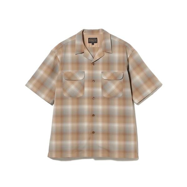 シャツ PENDLETON / ポリエステルウール チェック柄 オープンカラー ショートスリーブシャ...