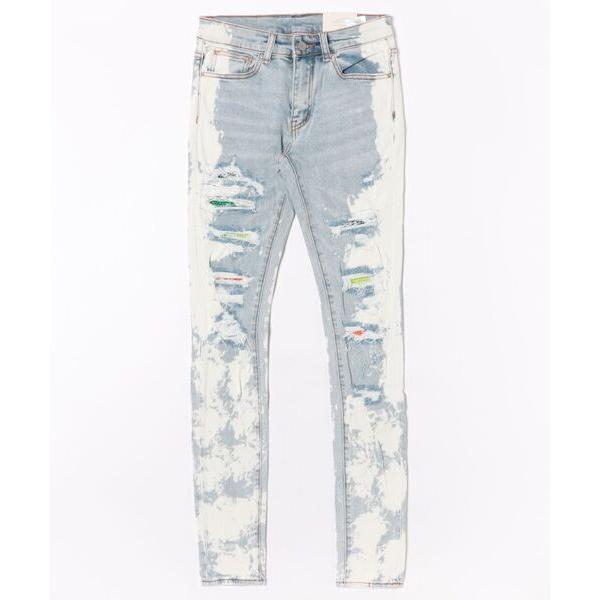 ジーンズ 「mnml」X409 RHINESTONE SKINNY DENIM 「I」 / ブルー ...