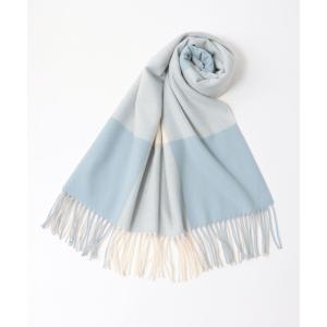 ストール マフラー ブロックチェックストール レディース