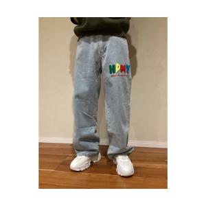 ジーンズ 「Blss」「Bling Leads」サガラ刺繍ワイドデニムパンツ メンズ レディース