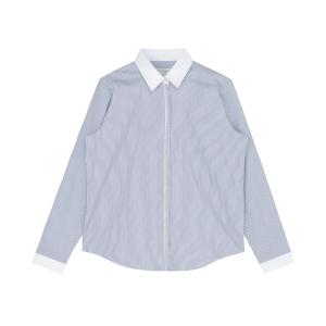 フォーマル ブラウス シャツ 前立比翼刺繍 長袖カジュアルシャツ クレリック レディース