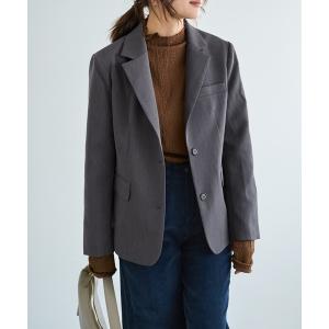 ジャケット テーラードジャケット かすれ織りテーラードジャケット レディース